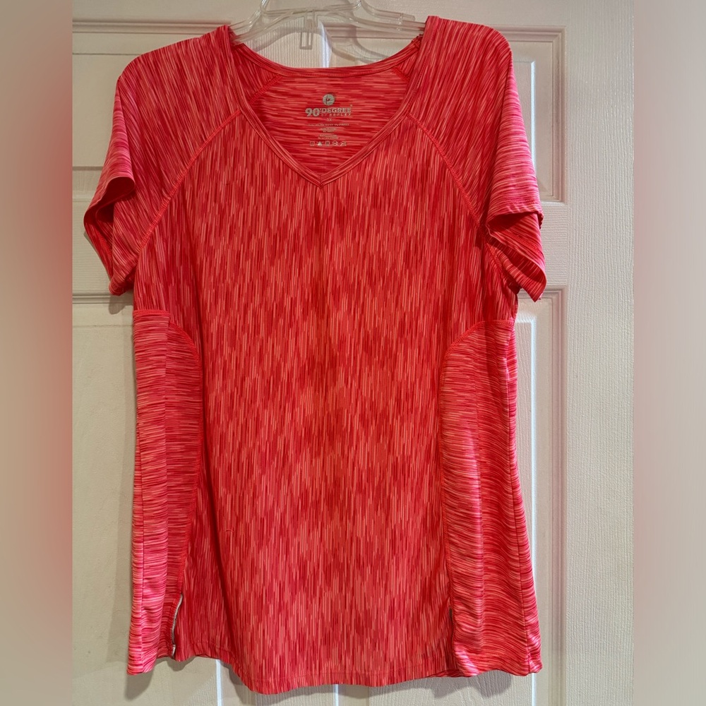 90 Degree by Reflex athletic shirt. Pink/coral. Size 1X